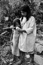 Meeting with the indigenous people on the way to Ciudad Perdida The Lost City Royalty Free Stock Photo