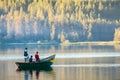 A father and two sons fishing in Idaho Royalty Free Stock Photo