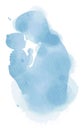 Father holding baby silhouette plus abstract watercolor painted.