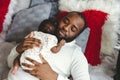 Father holding his baby in arms Royalty Free Stock Photo