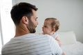 Father holding his baby girl Royalty Free Stock Photo