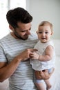 Father holding his baby girl Royalty Free Stock Photo