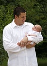 Father Holding His Newborn Baby Boy Royalty Free Stock Photo