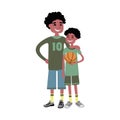 Father and kid together character vector.