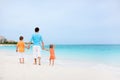 Father and kids at beach Royalty Free Stock Photo