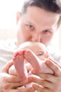 Father kissing baby Royalty Free Stock Photo