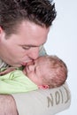 Father kissing his son Royalty Free Stock Photo