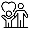 Father love icon outline vector. Happy dad