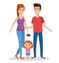 Father and mother with daughter Royalty Free Stock Photo