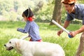 Father Playing Exciting Adventure Game With Son Royalty Free Stock Photo