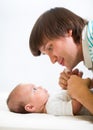 Father playing with his cute baby Royalty Free Stock Photo