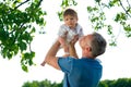 Father playing with his son. Royalty Free Stock Photo
