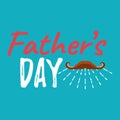 Father`s Day banner and giftcard. Best Dad Ever Poster Sign on B Royalty Free Stock Photo