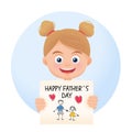 Fathers Day card with child