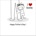 Father's day card Royalty Free Stock Photo