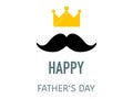 Fathers day mustache and crown banner