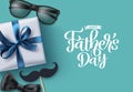 Father`s day greeting vector background design. Happy father`s day greeting text Royalty Free Stock Photo