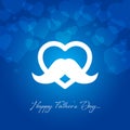 happy fathers day greeting card vector illustration