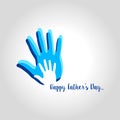 happy fathers day greeting card vector illustration