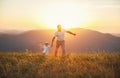 Father`s day. Happy family father and toddler son playing and la Royalty Free Stock Photo