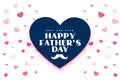 Father`s day hearts nice greeting design