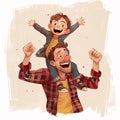 Father\'s Day Love: Heartwarming Watercolor Paintings