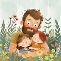 Father\'s Day Love: Heartwarming Watercolor Paintings