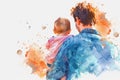 Father\'s Day Love: Heartwarming Watercolor Paintings