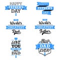 Father's Day Text Elements Royalty Free Stock Photo