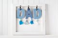 Father's Day theme with DAD letters Royalty Free Stock Photo