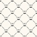 Father`s day vector seamless pattern, geometrical background with bow ties, glasses and lines, simple elegance Royalty Free Stock Photo