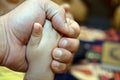 Father's and his son hand in hand. Family concept Royalty Free Stock Photo