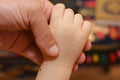 Father's and his son hand in hand. Family concept Royalty Free Stock Photo