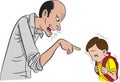 Father scolding his son Royalty Free Stock Photo