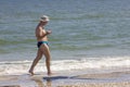 Father at the sea side Royalty Free Stock Photo