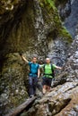Father and son in a canyon Royalty Free Stock Photo