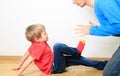 Father and son conflict, family problems Royalty Free Stock Photo