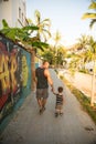 Father and son explore San Pancho