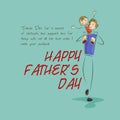 Father and son in Father's Day background Royalty Free Stock Photo