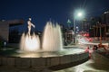 Father and Son fountain at the Olympic Sculpture Park Royalty Free Stock Photo