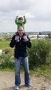 Father and Son on a hike Royalty Free Stock Photo