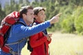 Father And Son On Hike In Beautiful Countryside Royalty Free Stock Photo