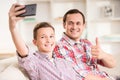 Father and son at home Royalty Free Stock Photo