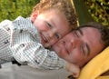 Father and Son Hugging Royalty Free Stock Photo