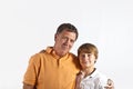 Father and son hugging Royalty Free Stock Photo