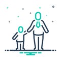 Mix icon for Father And Son, father and son Royalty Free Stock Photo
