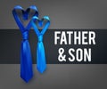 Father son love necktie.