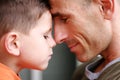 Father and son portrait smiling Royalty Free Stock Photo
