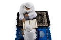 Father and son reading Quran together Royalty Free Stock Photo