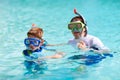 Father and son snorkeling Royalty Free Stock Photo